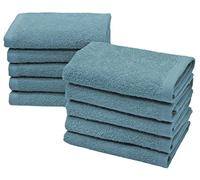 ZOLLNER 10 lavette - morbide e assorbenti asciugamani da mano e viso - lavabili a 95°C - cotone - 30x30 cm - verde petrolio