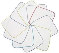 Zollner 10 panni di cottone per il bagnetto dei bambini, 25x25 cm, flanella