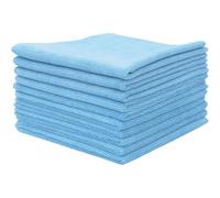 ZOLLNER 10 panni in microfibra per una pulitura senza aloni e pelucchi - pezzette assorbenti - lavabili a 60°C - 40x40 cm blu - dallo specialista per alberghi