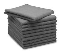 ZOLLNER 10 panni microfibra - multiuso - lavabili in lavatrice a 60°C - senza lasciare aloni e pelucchi - 32x32 cm - grigio scuro - Qualità alberghiera