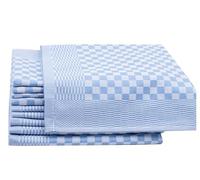 ZOLLNER 10 Strofinacci, 100% Cotone, 46x70 cm - Super assorbenti e robusti canovacci - Lavabili a 60°C - qualità gastronomica - certificati Oeko-Tex®, a quadretti blu