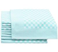 ZOLLNER 10 Strofinacci, 100% Cotone, 46x70 cm - Super assorbenti e robusti canovacci - Lavabili a 60°C - qualità gastronomica - certificati Oeko-Tex®, a quadretti verde menta