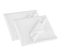 ZOLLNER 2 Lenzuola da letto - coprimaterasso in cotone - perfetto anche per L'estate - 150x260 cm - bianco - senza elastici - qualità alberghiera