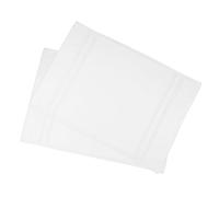 ZOLLNER 2 tappetini da bagno in 50x70 cm - zerbini per davanti la doccia in cotone assorbenti e morbidi - lavabili a 60°C - adatti anche al riscaldamento di pavimento - bianco - in qualità alberghiera