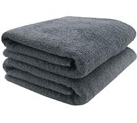 ZOLLNER 2 teli da sauna - morbidi e assorbenti asciugamani da bagno - lavabili a 95°C - cotone - 70x200 cm - grigio