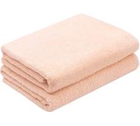 ZOLLNER 2 teli doccia - morbidi e assorbenti asciugamani da bagno - lavabili a 95°C - cotone - 70x140 cm - albicocca