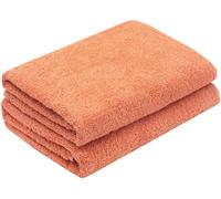 ZOLLNER 2 teli doccia - morbidi e assorbenti asciugamani da bagno - lavabili a 95°C - cotone - 70x140 cm - arancione
