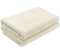 ZOLLNER 2 teli doccia - morbidi e assorbenti asciugamani da bagno - lavabili a 95°C - cotone - 70x140 cm - beige