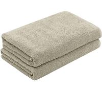 ZOLLNER 2 teli doccia - morbidi e assorbenti asciugamani da bagno - lavabili a 95°C - cotone - 70x140 cm - cappuccino