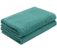 ZOLLNER 2 teli doccia - morbidi e assorbenti asciugamani da bagno - lavabili a 95°C - cotone - 70x140 cm - turchese