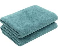 ZOLLNER 2 teli doccia - morbidi e assorbenti asciugamani da bagno - lavabili a 95°C - cotone - 70x140 cm - verde petrolio