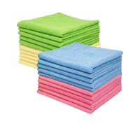 ZOLLNER 20 panni in microfibra per una pulitura senza aloni e pelucchi - colori assortiti- lavabili a 60°C - 40x40 cm - dallo specialista per alberghi