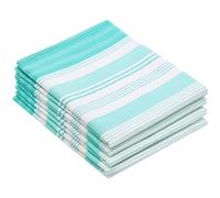 ZOLLNER 4 Strofinacci 100% Cotone, 50x70 cm, a Righe Verde Menta