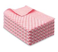 ZOLLNER 5 Strofinacci, 100% Cotone, 46x70 cm - Super assorbenti e robusti canovacci - Lavabili a 60°C - qualità gastronomica - certificati Oeko-Tex®, a quadretti rosso