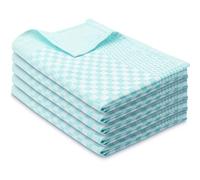 ZOLLNER 5 Strofinacci, 100% Cotone, 46x70 cm - Super assorbenti e robusti canovacci - Lavabili a 60°C - qualità gastronomica - certificati Oeko-Tex®, a quadretti verde menta