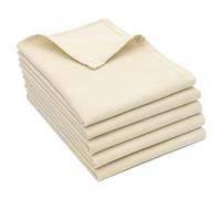 ZOLLNER 5 strofinacci, cotone-lino, 50x70 cm, super assorbenti, senza pelucchi - lavabili a 60°C - beige - qualità gastronomica - certificato Oeko Tex®