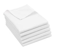 ZOLLNER 5 strofinacci, cotone-lino, 50x70 cm, super assorbenti, senza pelucchi - lavabili a 60°C - bianchi - qualità gastronomica - certificato Oeko Tex®