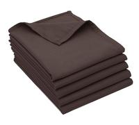 ZOLLNER 5 strofinacci, cotone-lino, 50x70 cm, super assorbenti, senza pelucchi - lavabili a 60°C - marrone - qualità gastronomica - certificato Oeko Tex®