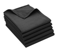 ZOLLNER 5 strofinacci, cotone-lino, 50x70 cm, super assorbenti, senza pelucchi - lavabili a 60°C - nero - qualità gastronomica - certificato Oeko Tex®