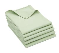 ZOLLNER 5 strofinacci, cotone-lino, 50x70 cm, super assorbenti, senza pelucchi - lavabili a 60°C - verdino - qualità gastronomica - certificato Oeko Tex®