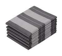 ZOLLNER 5 strofinacci da cucina - cotone in 50x70 cm - canovacci assorbenti e robusti - a righe grigie - lavabili a 60°C - Qualità gastronomica - Certificato OEKO TEX (R)