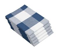 ZOLLNER 5 strofinacci in cotone - canovacci da cucina 50x70 cm - aiutanti super assorbenti a quadretti blu e bianchi - lavabili a 60°C - qualità gastronomica - certificato OEKO TEX (R)