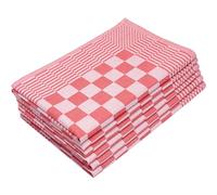 ZOLLNER 6 Strofinacci in cotone - canovacci da cucina 65x65 cm - torcioni super assorbenti e robusti - asciughini lavabili a 60°C - rosso - qualità gastronomica - certificato OEKO Tex (R)