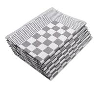 ZOLLNER 6 Strofinacci in cotone - canovacci da cucina 65x65 cm - torcioni super assorbenti e robusti - asciughini lavabili a 60°C - grigio - qualità gastronomica - certificato OEKO Tex (R)