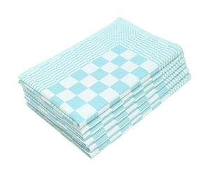 ZOLLNER 6 Strofinacci in cotone - canovacci da cucina 65x65 cm - torcioni super assorbenti e robusti - asciughini lavabili a 60°C - verde menta - qualità gastronomica - certificato OEKO Tex (R)