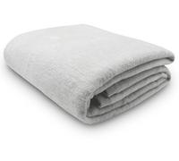 ZOLLNER Coperta da divano soffice 150x200 cm - Plaid morbido e di lunga durata grigio chiaro - lavabile a 40°C - cotone misto - con bordo elegante - qualità alberghiera - certificato OEKO TEX (R)