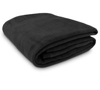 ZOLLNER Coperta da divano soffice 150x200 cm - Plaid morbido e di lunga durata nero - lavabile a 40°C - cotone misto - con bordo elegante - qualità alberghiera - certificato OEKO TEX (R)