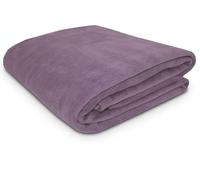 ZOLLNER Coperta da divano soffice 150x200 cm - Plaid morbido e di lunga durata viola - lavabile a 40°C - cotone misto - con bordo elegante - qualità alberghiera - certificato OEKO TEX (R)