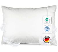 ZOLLNER Cuscino 60x80 cm - 100% piume - Made in Germany - adatto per allergici - fodera in cotone di alta qualità - lavabile fino a 60°C - qualità alberghiera