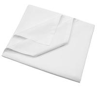 ZOLLNER Lenzuolo sopra per l'estate - coprimaterasso in cotone - 160x280 cm - bianco - senza elastico - in cotone - certificato OEKO TEX (R) - in qualità alberghiera