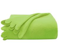 ZOLLNER Plaid da divano 130x170 cm - copertina morbida e resistente - lavabile a 60°C - bordatura a onde - antistatica - verde - poliestere - Certificata OEKO TEX (R)