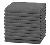 ZOLLNER Set di 10 strofinacci in cotone - 45x60 cm - canovacci da cucina super assorbenti e di lunga durata - lavabili a 60°C - grigi - qualità gastronomica - Certificato Oeko Tex (R)