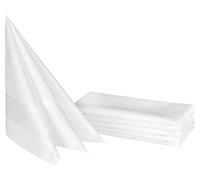 ZOLLNER set di 6 tovaglioli 50x50 cm, cotone, bianchi