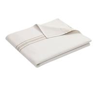 ZOLLNER Telo mare - asciugamano spiaggia morbido e assorbente in 70x180 cm - lavabile a 95°C - cotone - beige con righe marroni - certificato OEKO TEX (R)