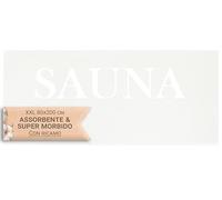 ZOLLNER Telo sauna - asciugamano da wellness 80x200 cm - lavabile a 95°C - Cotone - bianco con scritta SAUNA - Brillantezza colore grazie alla colorazione reattiva - Certificato OEKO TEX (R)