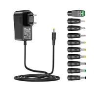 Zolt 12V 1A Alimentatore, Caricatore Trasformatore Adattatore di Alimentazione CA CC Universale con 9 Spine CC, 1000mA Max.
