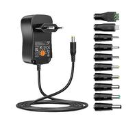 Zolt 36W Adattatore di Alimentazione Universale da CA a CC 3V 4,5V 5V 6V 7,5V 9V 12V 3A Alimentatore Switching Trasformatore con 10 Connettori CC