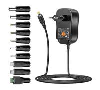 Zolt 45 W Adattatore CA a DC 5 V 6 V 7.5 V 9 V 12 V 13.5 V 15 V 3 A Alimentazione Adattatore Multi-Tensione con Porta USB 5V 2A, 3000 mA Max.