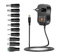 Zolt Alimentatore AC DC 3V 4.5V 5V 6V 7.5V 9V 12V 2A Alimentatore Switching con Porta USB 5V 2A e 10 Adattatori Spina DC per Elettronica