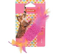 Zolux Caramella giocattolo per gatti con piume elastiche