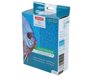 Zolux Duo Mouss 160 - Set 2 Spugne Filtranti 100×160×65 mm