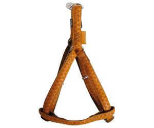 Zolux Mac Leather imbracatura regolabile per cane giallo 10 mm