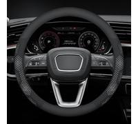 Zolytrax Coprivolante per Auto per Jeep Avenger Hybrid 2022 2023 2024, Coprivolante Auto in Silicone 37-38cm/15 Protezione Custodia Volante Cover in Pelle Microfibra(White,Roundtype)