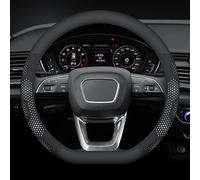 2 Pezzi Coprivolante per Auto per Jeep Avenger Hybrid 2022 2023 2024, Coprivolante Auto in Silicone 37-38cm/15" Protezione Custodia Volante Cover in Pelle Microfibra(White,D-type)