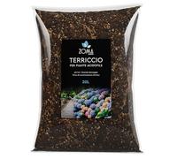 ZOMA Acizom Terriccio acidofile professionale con kanuma, Humus e sfagno cileno, Terriccio per ortensie e alzalee PH acido naturale senza concimazione chimica - Made in Italy - 20 litri