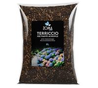 ZOMA Acizom Terriccio acidofile professionale con kanuma, Humus e sfagno cileno, Terriccio per ortensie e alzalee PH acido naturale senza concimazione chimica - Made in Italy - 6 litri